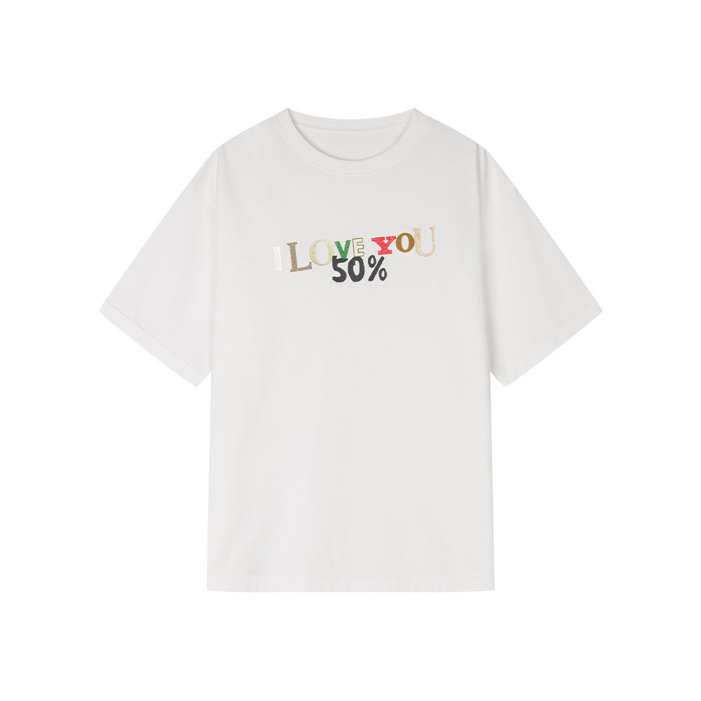 LOVE50% Logo White T-shirt