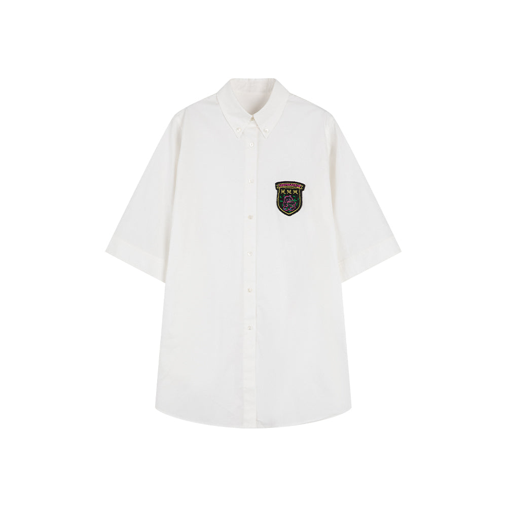 Badged White Shirt