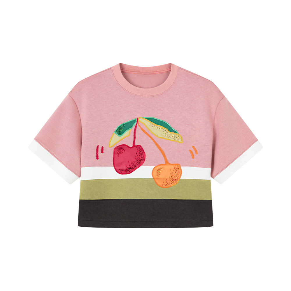 Big Cherry Cropped T-shirt