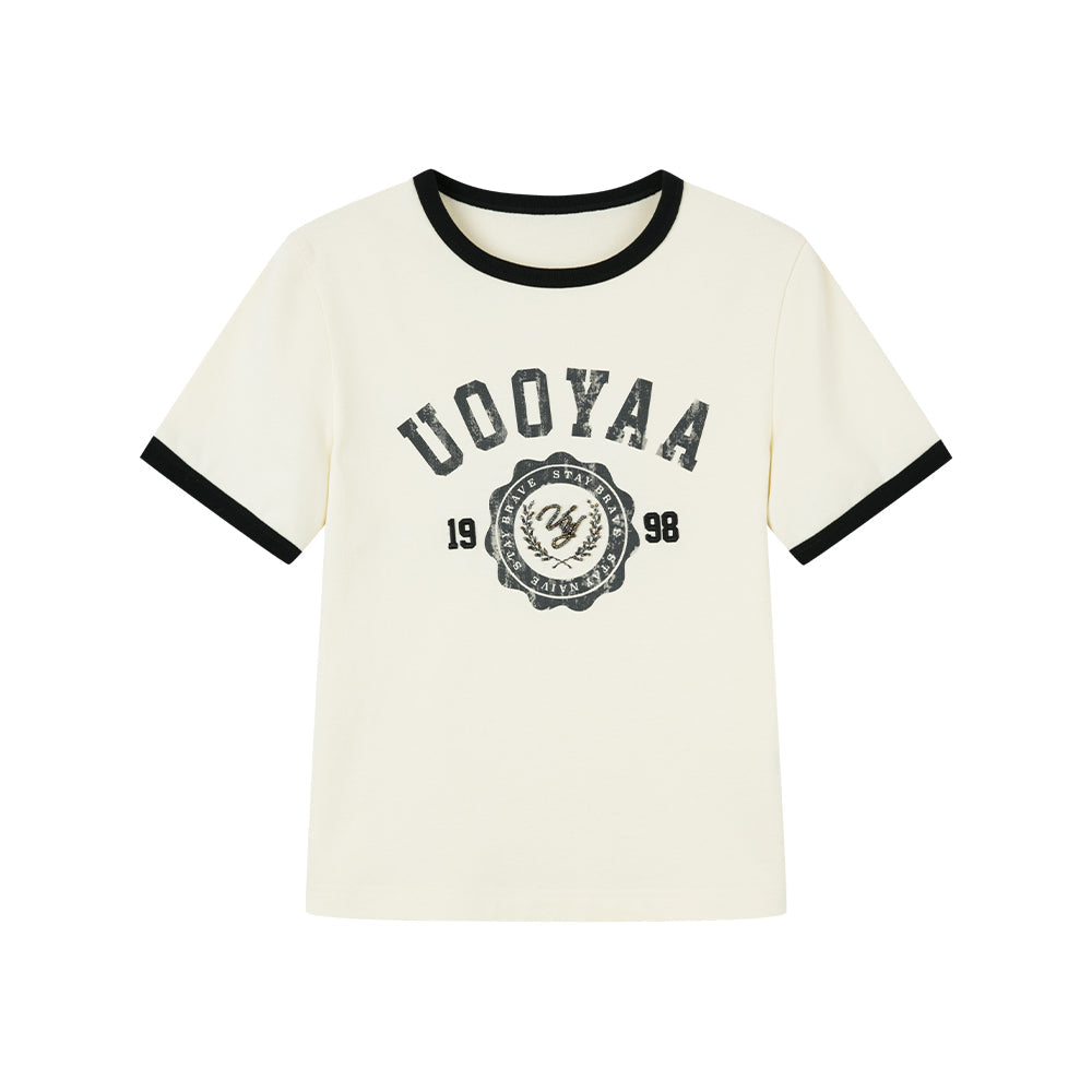 Vintage Beaded UOOYAA Logo T-shirt