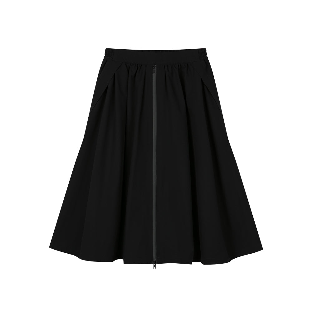 Black Stringstraw Middle Skirt