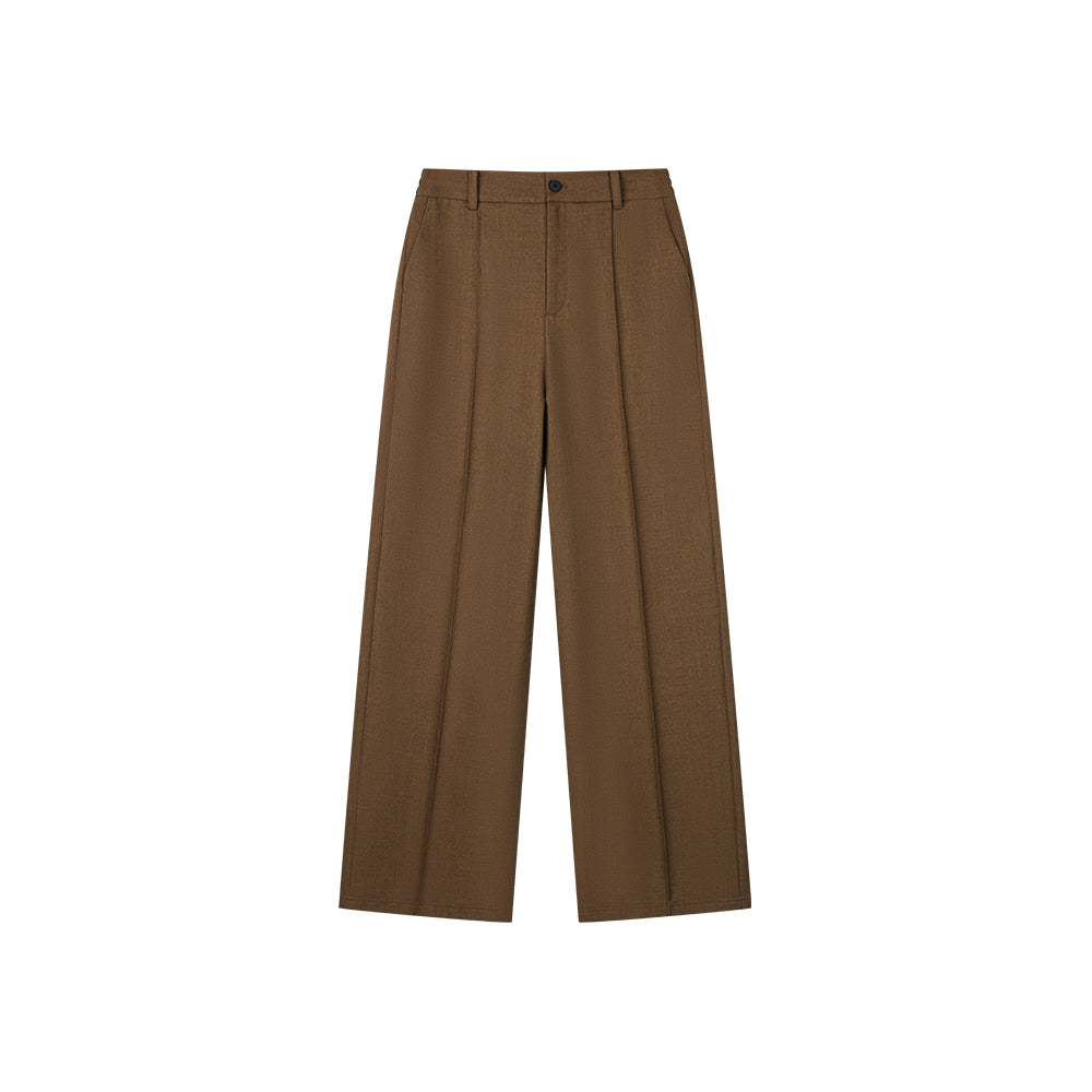 Camel Brown Wide-leg Trousers