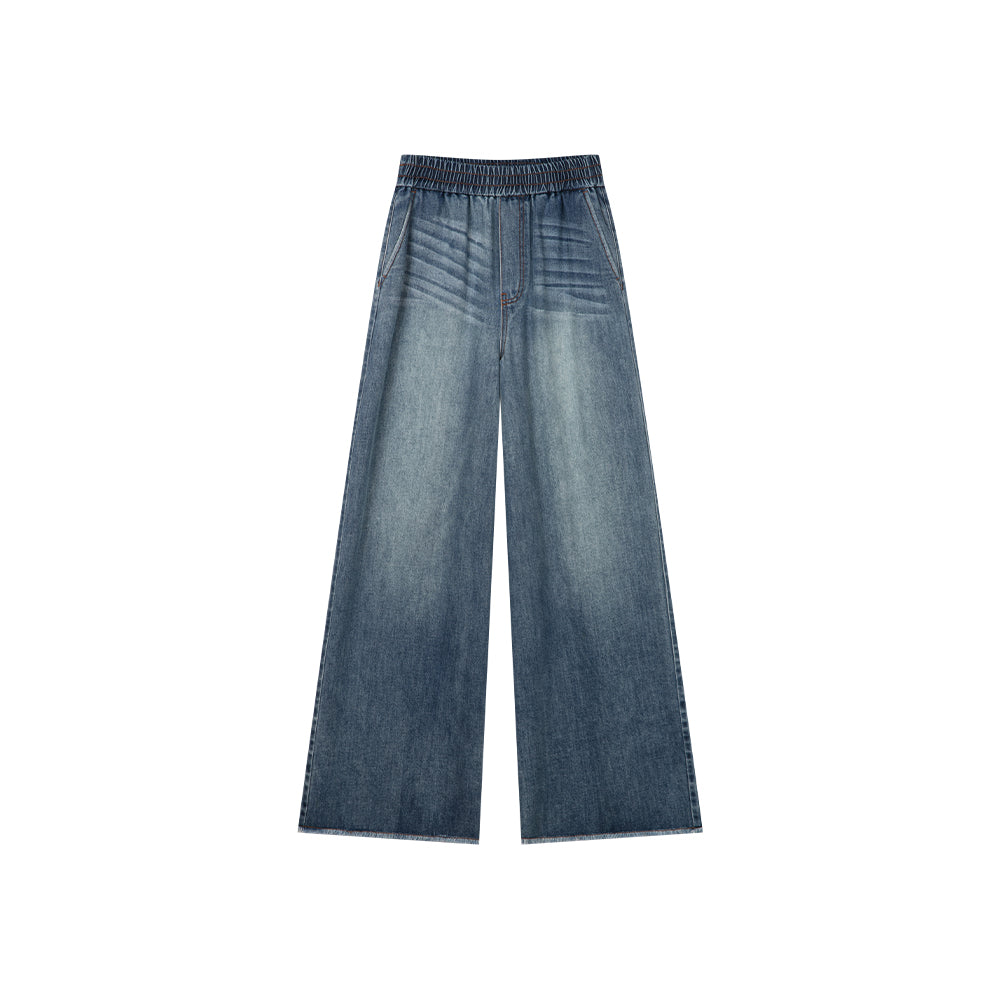 Washed Wide-leg Jeans