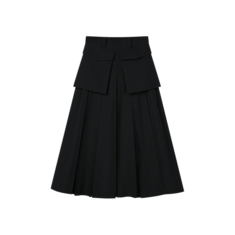 Big Pocket Black Skirt