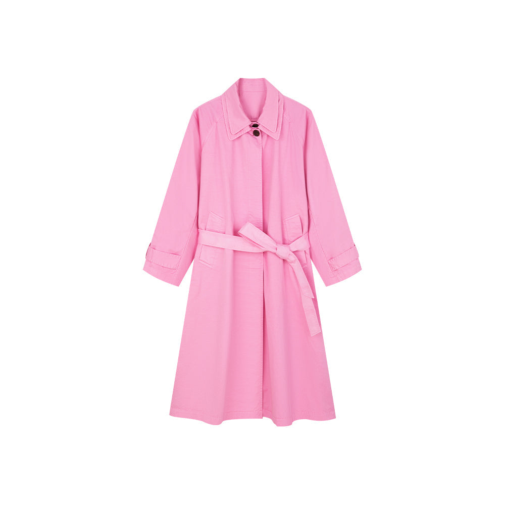 Pink Clean Trench Coat