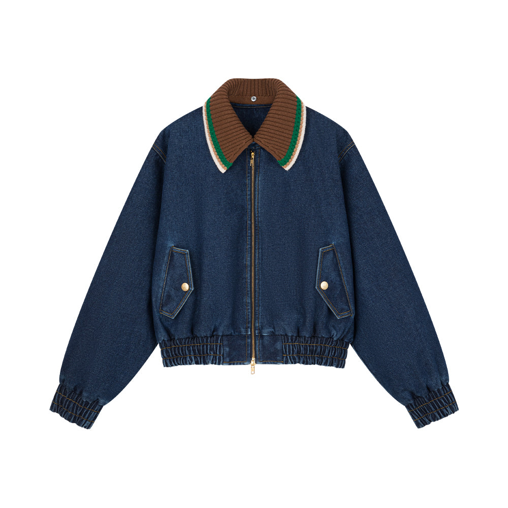 Detachable Collar Denim Jacket