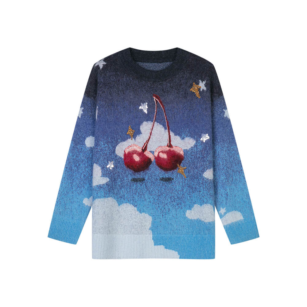 Cherry Printed Sweater