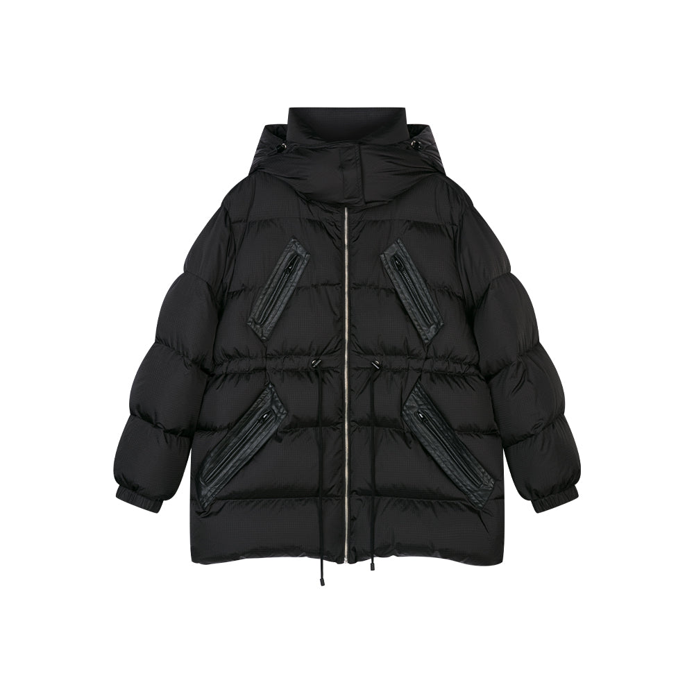 Detachable Hooded Black Down Jacket