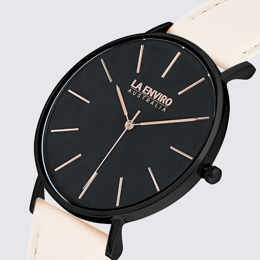 BLACK WITH NUDE STRAP I TIERRA 40 MM