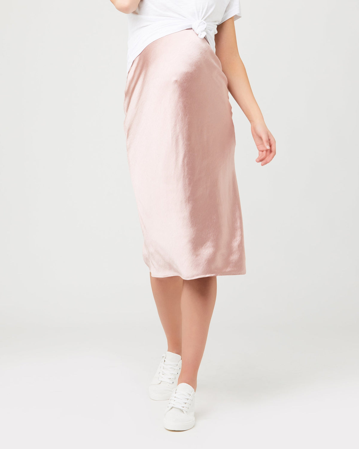 Lexie Satin Skirt Dusty Pink