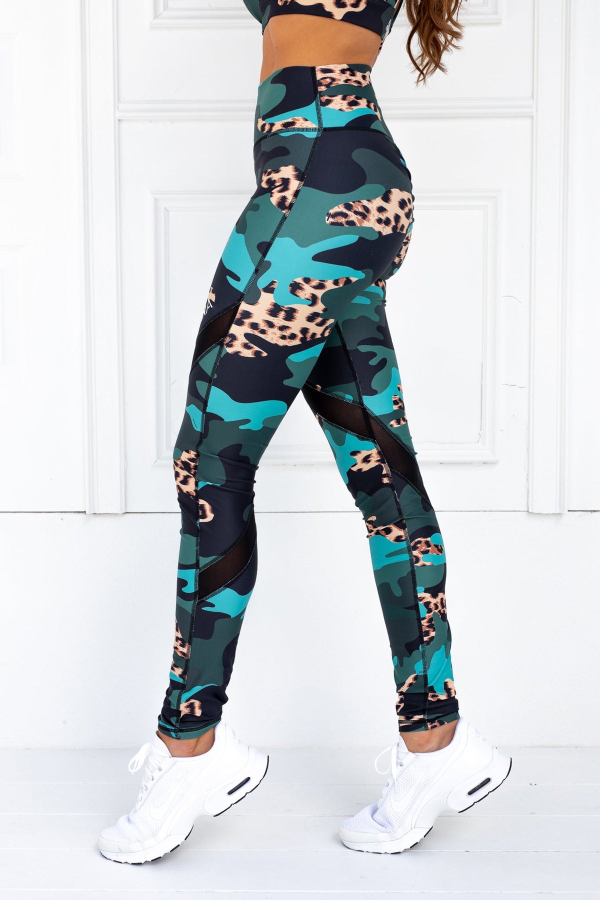 Bootylicious Khaki Leopard Camo Leggings - Xahara Activewear