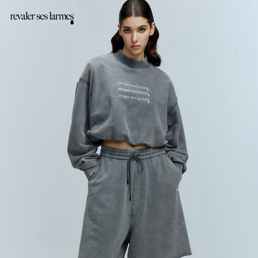 Frances Washed Gray Pocket Sweatshirt