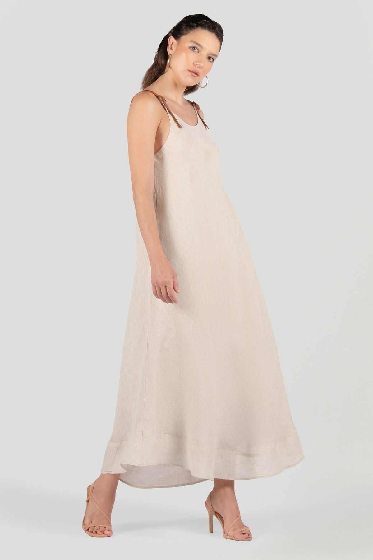 Young Blood Linen Swing Maxi - Sand