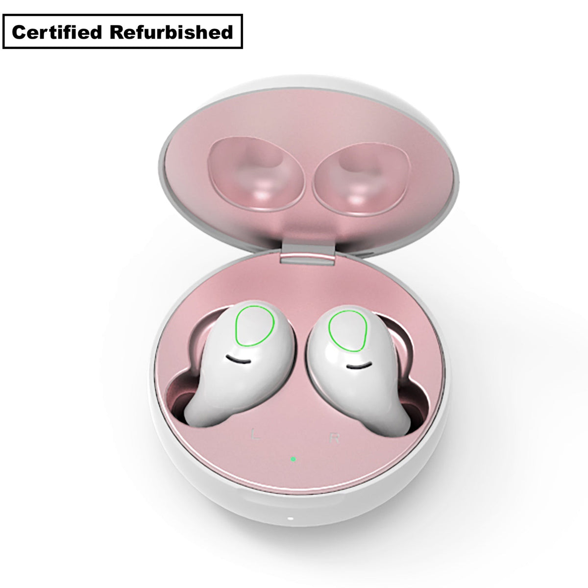 AIR ZEN 2.0 Pearl White and Rose Gold Earbuds (In Ear Wireless Headphones) - Grade C - Friendie Audio Pty Ltd