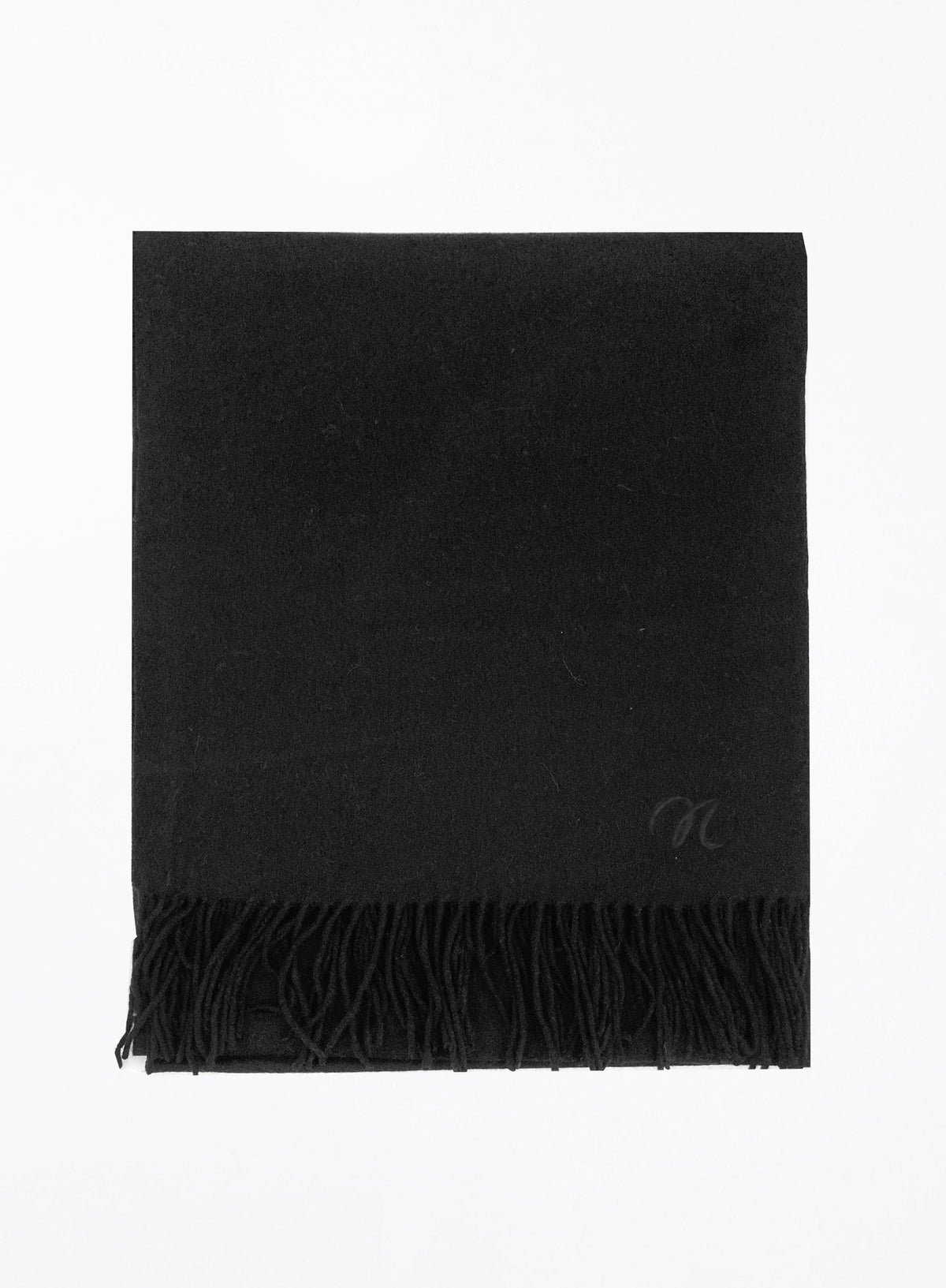 Helena Cashmere Shawl - Black with Custom Monogram