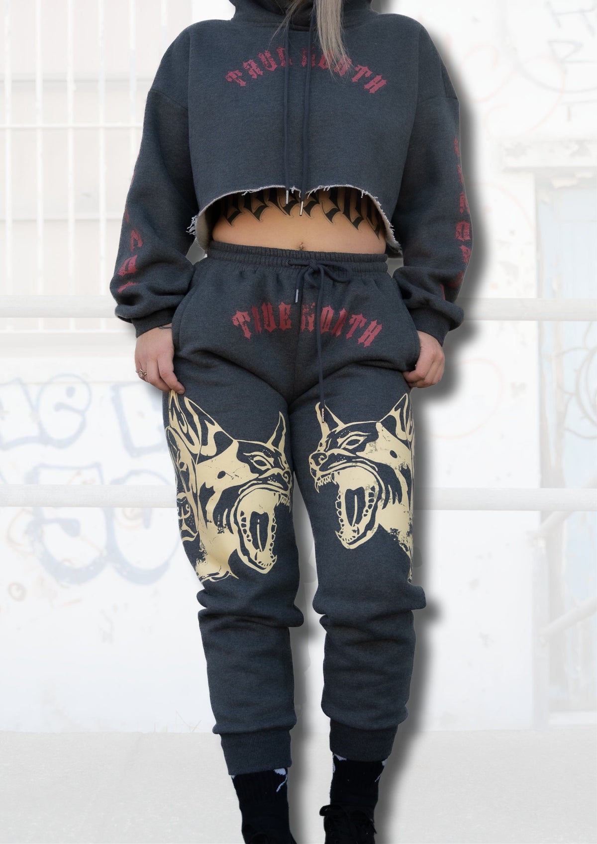 Womens alternative tattoo inspired sweat pants