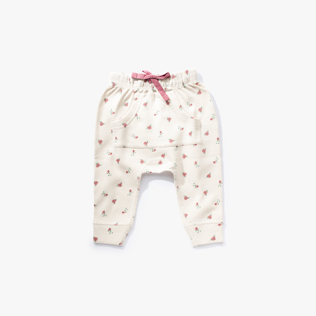 Winter Rose Waffle Pants