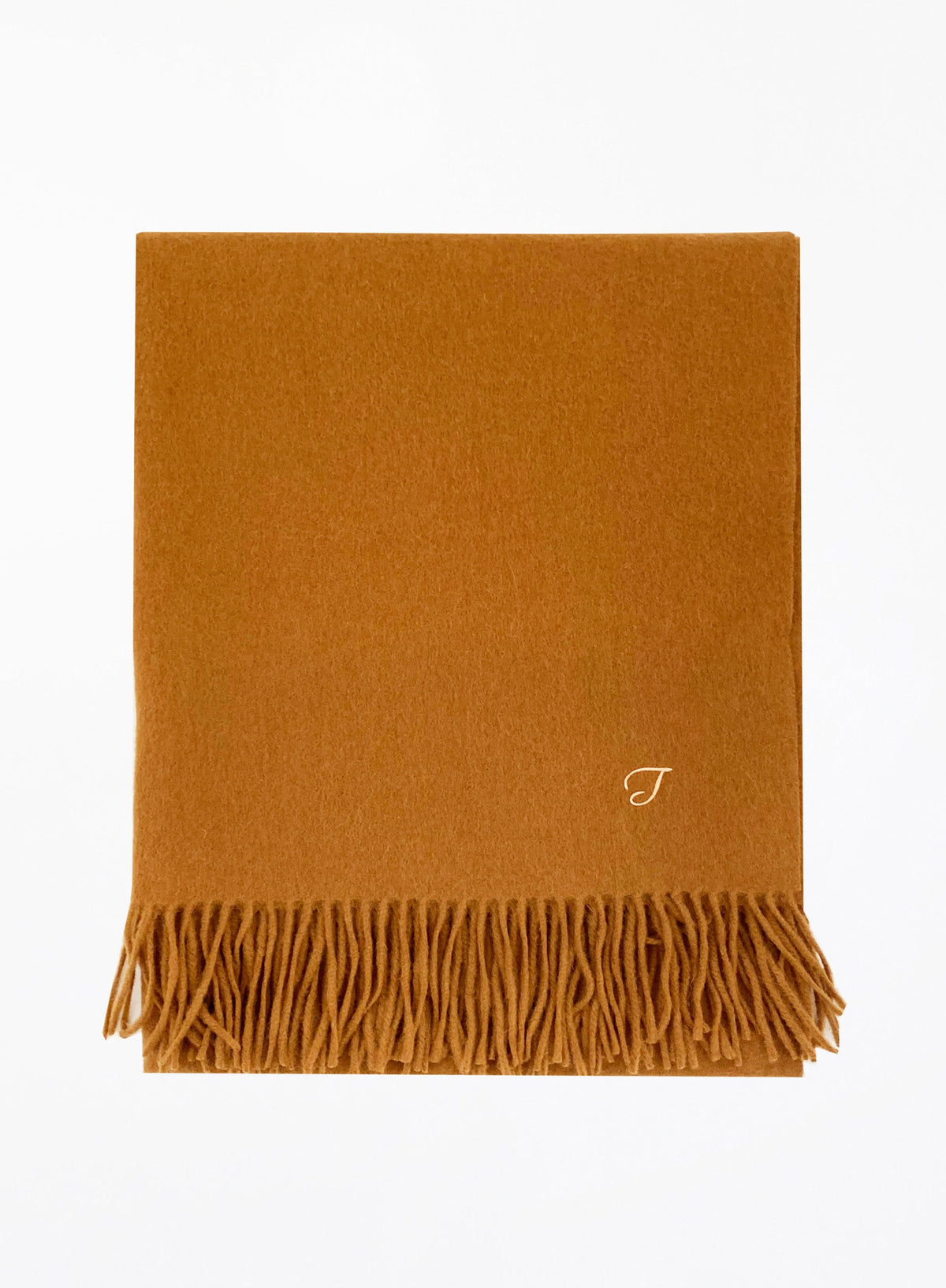 Helena Cashmere Shawl - Bronze with Custom Monogram